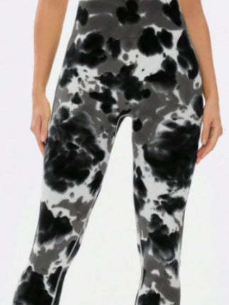 High-Waisted Tie-Dye Butt-Lifting Fitness Pants, Breathable Peach-Lift Compression Training Nine-Point Yoga Pants Define
