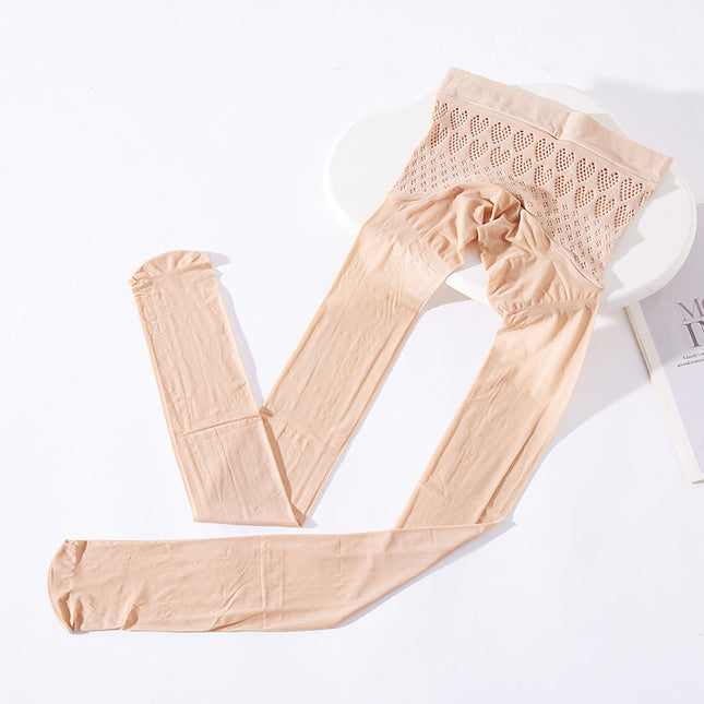 Seamless Aurora Horse Oil Socks Love Hollow Waist Apple Hip Sexy Socks Sexy Oil Glossy Stockings