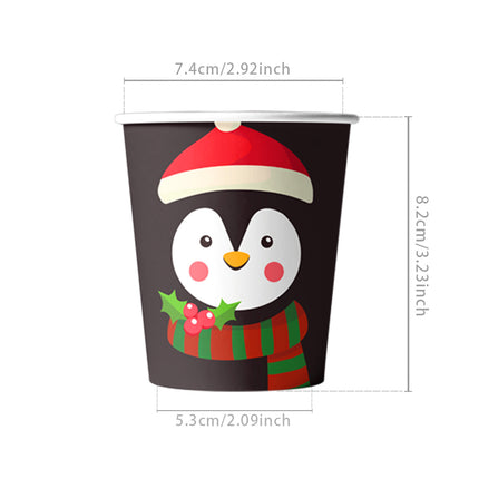 Amazon New Product Christmas Decoration Party Tableware Cartoon Snowman Christmas Napkin Party Holiday Paper Plate