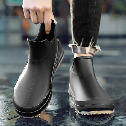 Rain Boots Men's 2025 New Spring Kitchen Chef Wear-Resistant Outdoor Fishing Labor Protection Water Shoes