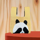 Face covering panda yellow