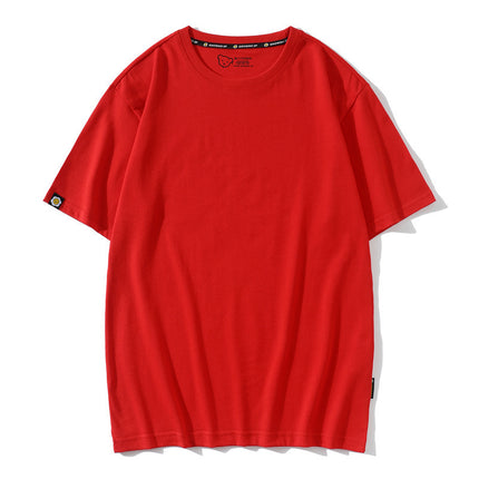 [tide brand loose] men and women 200g combed cotton advertising shirt 40 cotton round neck T-shirt class clothing group clothing