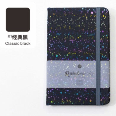 A5 flash hard leather book A6 strap notepad student portable small book thickened inner page non-permeable ink leather book