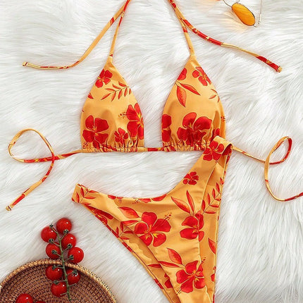 2026 New Foreign Trade Cross-Border Amazon European and American Swimwear Sexy Women's Beach Vacation Bikini Two-Piece Swimsuit for Women