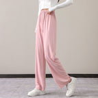 Ice silk pants pink / S (refer to bust size waist size when choosing size)