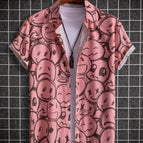 Pink smiley face / S