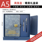 A5 national trend mesh buckle gift box-business blue 240 pages