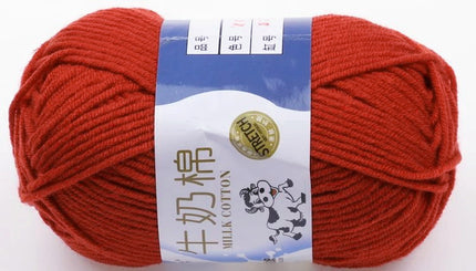 Five-Strand Milk Cotton Wool Ball Wholesale Medium Thick Thread Crochet Doll Shoes Scarf Handmade DIY Knitting Material Package