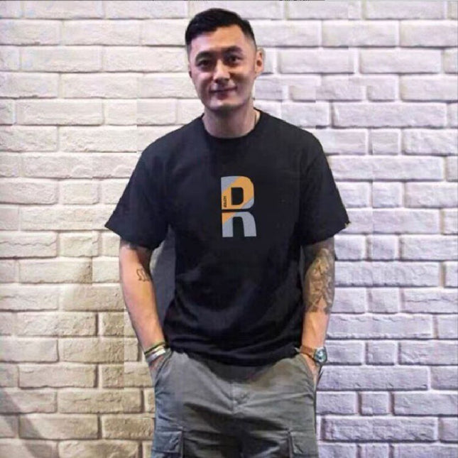 Men's T-shirt Pure Cotton Short-sleeved 2024 New Summer Round Neck Men's and Women's Half-sleeved T-shirt Spring & Fall Popular T-shirt