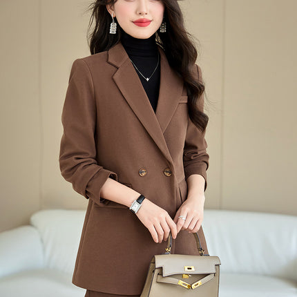 khaki Suit suit Women's Spring and Autumn 2024 New High-end Temperament Jewelry Store Work Clothes Suit Business Wear