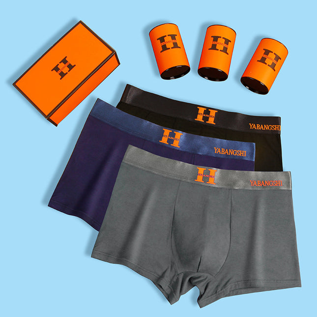 HOT Magnet Temperature Sense Technology Men's Underwear Boxers Breathable Boys' Boxers Shorts Gift Box Canned