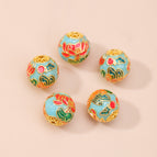 11. light blue lotus leaf lotus beads 9mm