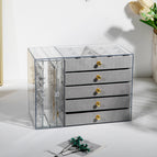 Gray 5-layer velvet + 2-layer transparent drawer / 24.6*13*17.5