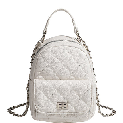 High-end sense mini diamond lattice chain shoulder bag women's 2024 new fashion all-match backpack handbag