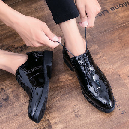 Men's Shoes 2025 New Leather Shoes Trendy Shoes British Casual Hairstylist Shoes Men's Genuine Leather