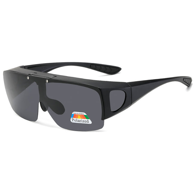 Cross-Border Trendy New Flip-Top Myopia Set Men's Cycling Sunglasses Driving Glasses Color-Changing Polarized Sunglasses