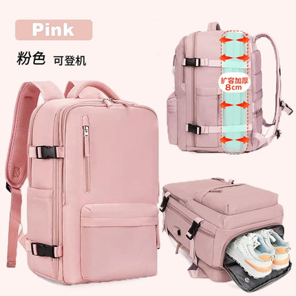 Expandable Travel Backpack, Large-Capacity Backpack, Women's Business Trip Mountaineering Bag, Men's High-End Business Computer Bag