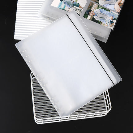PP frosted translucent band binder B5 9 hole loose-leaf book hand book thickened case office folder