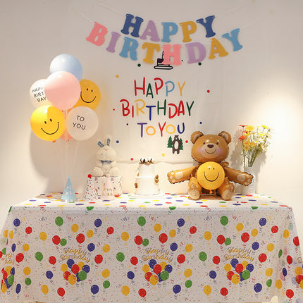 ins style birthday party disposable tablecloth boys and girls photo props party layout decoration table decoration