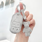 A diamond white diamond buckle diamond white bear / Free diamond number plate of the same color