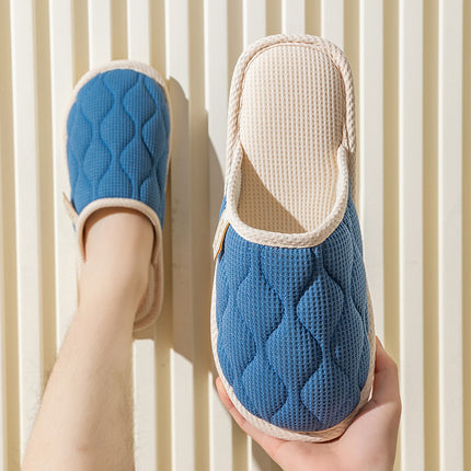 Spring and Autumn Cotton Slippers for Women, All Seasons, Winter, Indoor Home Use, Cotton and Linen Non-Slip Home Couple Wholesale Hemp Slippers for Men