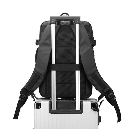 Cross-border New Men's Backpack Travel Bag Expanding Business Bag Large Capacity Backpack Short-distance Business Travel Computer Bag