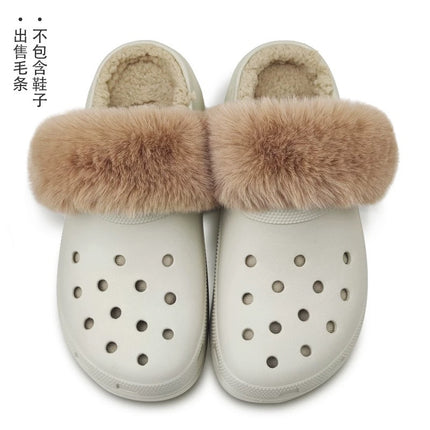 Cave Shoes Plush Liner Fits Cross Card Luo Winter and Winter Snow House Puffs with Velvet Cotton Shoe Cover