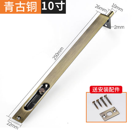 Wooden door ground bolt stainless steel up and down concealed old-fashioned door bolt door security door mother door world ground bolt lock