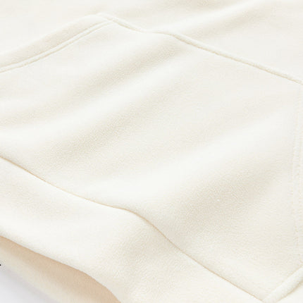 National fashion hollow board polar fleece warm hoodie men's loose long sleeve thickened sweater solid color casual sports top