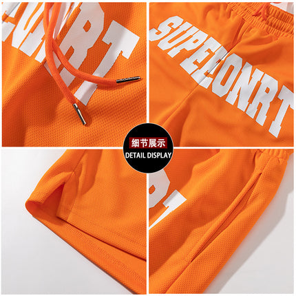 Men's Summer Thin Breathable Casual Sports Training Shorts American Mesh Quick-drying Sports Basketball Quarterpants Men's
