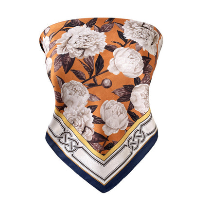 Cross-border double-sided two-color silk scarf ladies leopard print scarf print twill silk senior sense 70cm square towel wholesale
