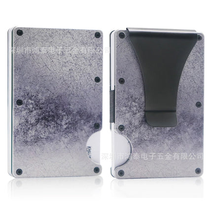 Cross-Border Aluminum Alloy Card Holder Rfid Anti-Theft Metal Wallet Men's Ultra-Thin Credit Card Holder Normcore Card Holder