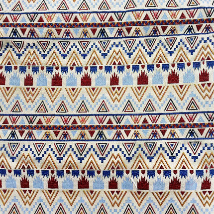 Ethnic style yarn-dyed jacquard cloth geometric stripes home fabric tablecloth sofa cloth decorative cloth for clothes in stock wholesale