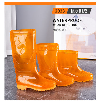 Rain Boots No Inner Fishermen's Shoes Speed Dry Kitchen Shoes Rain Boots Men's High Labor Protection Rubber Shoes Odor-proof Shoes Non-slip Water Shoes