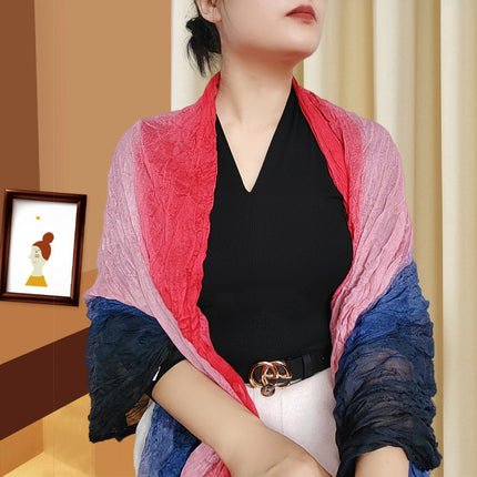 Spring and Summer Cotton Linen Pressed Pleated Leopard Scarf Women Autumn and Winter New Stylish Fashion Beach Scarf Shawl