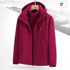 Women's model - burgundy [three-in-one, removable liner] / 3XL