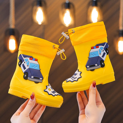 Children's Rain Boots Boys and Girls Non-slip Lightweight 1-7 Years Old Low Tube Waterproof Rain Boots Kindergarten Rubber Shoes for Children
