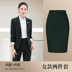 Dark green women's suit + women's skirt / S