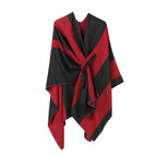 Vertical stripes and bars - black and red