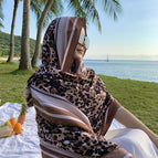 M262-03 leopard print coffee side / 180*90cm
