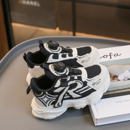 Children's Sports Shoes 2025 Spring & Fall New Popular Fashion Mesh Button Daddy Casual and Comfortable Sports Shoes Trend