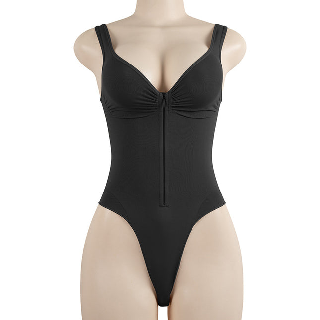 New Kardashian Sk Style Lingerie Camisole with Zipper, Seamless Backless Design, Three-Dimensional Hip-Lifting Shapewear Bodysuit