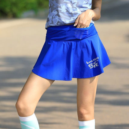 Women's Quick-Dry Zipper Skirt Morning Running Mobile Phone Sports Skirt Loose Casual Anti-walking Marathon Tennis