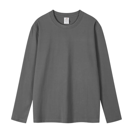 Pure Cotton T-Shirt Printed Logo Crewneck Long Sleeve T-Shirt Customized Printing Class Clothes Corporate Work Clothes Cultural Shirt Advertising Shirt