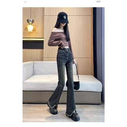American Retro High Street Jeans for Women 2025 Summer New Loose Drape Straight Wide-Leg Floor-Length Pants