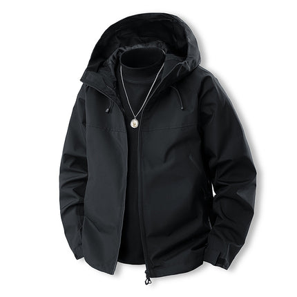 Camping Outdoor Jacket Men's Spring & Fall Sports Outdoor Fashion Couple's Mountaineering Clothing Windproof and Waterproof Single Jacket