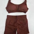 Dark brown bra and shorts set / Xs (european size is too large)