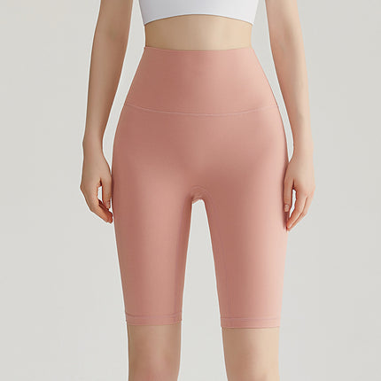 Weiman Nude Yoga Shorts Women's Hip Lifting Quick-Drying Sports Fitness Cycling Pants Outer Wear Tight Five-Point Yoga Pants Summer