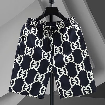 2025 Summer Men's Thin Fashion Casual Sports Shorts Trendy Full Print Beach Floral Versatile Shorts