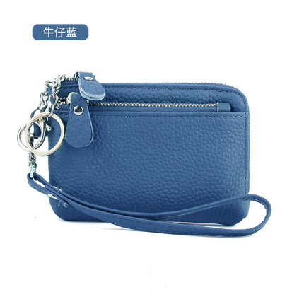 2022 New First Layer Cowhide Hand Small Wallet Simple Multifunctional Genuine Leather Hand with Coin Purse for Women Wholesale